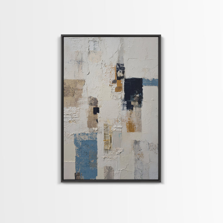Brick Wall and Window Shadows as Geometry Framed Canvas Print, Urban Art, Wall Decor, Living Room Decor, Fine Art, Urban, URB-2x3-13