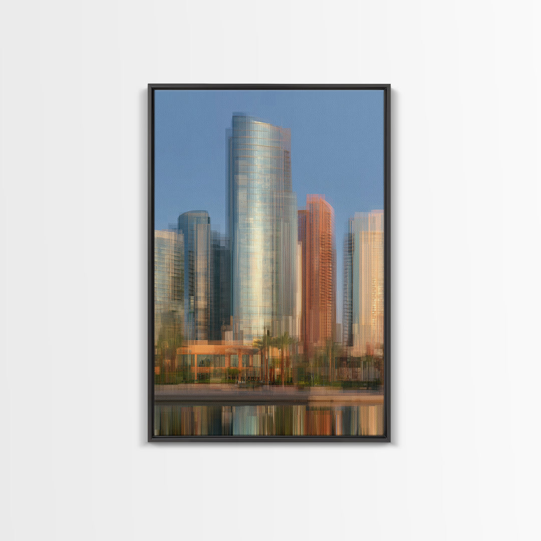 Modern Skyscraper Glass Reflections Canvas Print, Urban Art, Poster, Living Room Decor, Fine Art, Urban, Modern Wall Art, URB-2x3-70