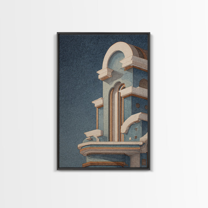 Old Theater Marquee Shapes Without Text Canvas Print, Urban Art, Digital Print, Living Room Decor, Abstract Art, Urban, URB-2x3-77