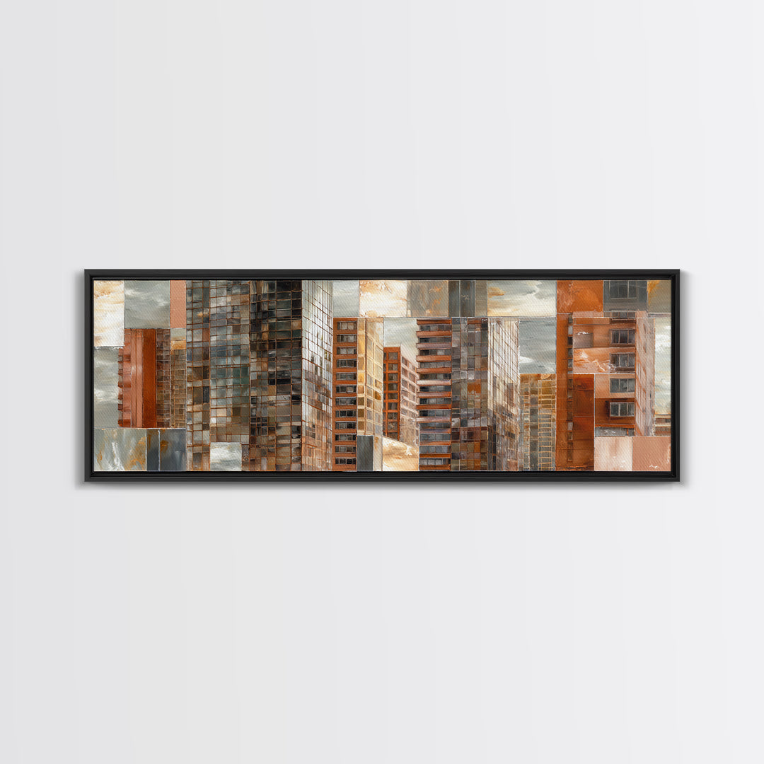Modern Skyscraper Glass Reflections Canvas Print, Urban Art, Digital Download Art, Living Room Decor, Fine Art, Urban, URB-3x1-54