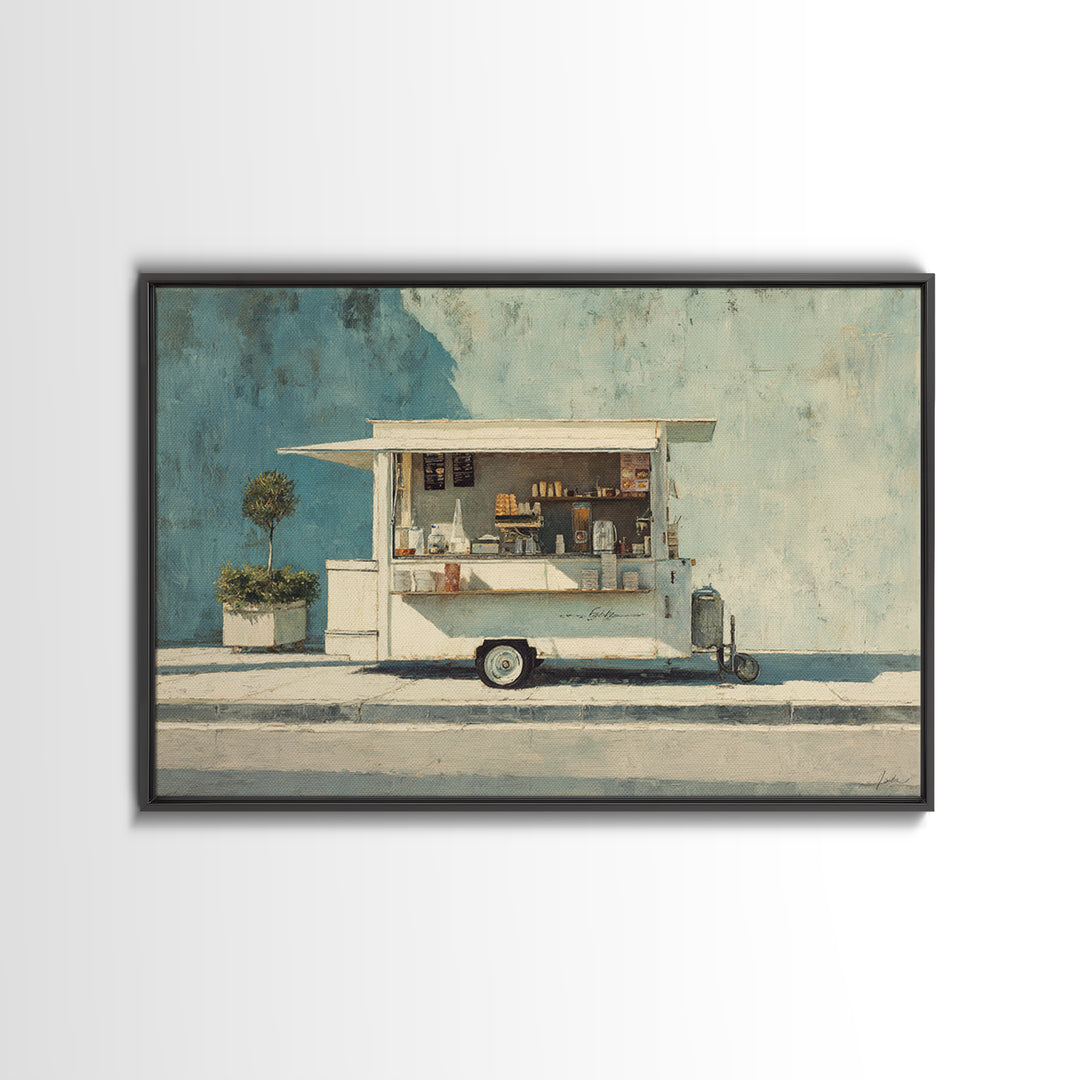 Street Food Cart Still Life Without Signage Canvas Print, Urban Art, Printable Art, Living Room Decor, Fine Art, Urban, URB-3x2-3
