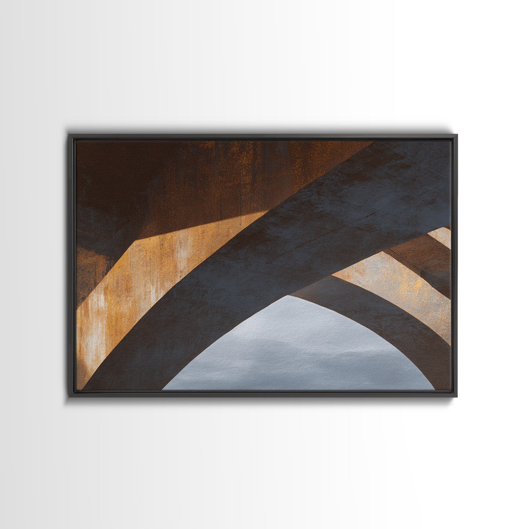 City Bridge Structure Framed Canvas Print, Urban Art, African American Art, Living Room Decor, Fine Art, Urban, Gallery Decor, URB-3x2-86
