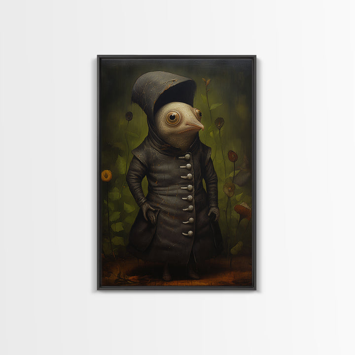 Snail Botanist, Victorian Animal Portrait, Halloween Art, Gothic Whimsy Decor, Anthropomorphic Costume Art