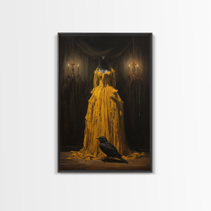 Canary Opera Singer, Victorian Animal Portrait, Halloween Art, Gothic Whimsy Decor, Anthropomorphic Costume Art
