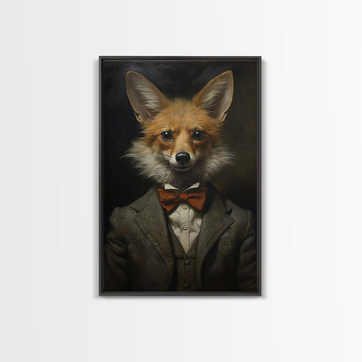 Jackal Dandy, Victorian Animal Portrait, Halloween Art, Gothic Whimsy Decor, Anthropomorphic Costume Art