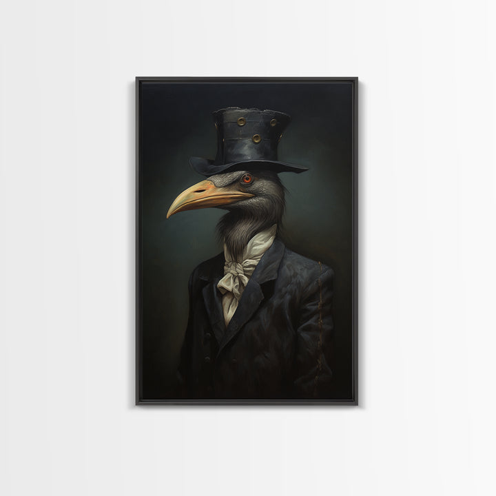 Gull Merchant, Victorian Animal Portrait, Halloween Art, Gothic Whimsy Decor, Anthropomorphic Costume Art
