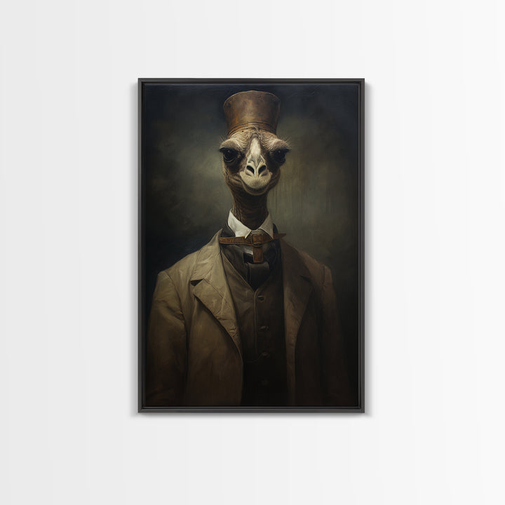 Camel Diplomat, Victorian Animal Portrait, Halloween Art, Gothic Whimsy Decor, Anthropomorphic Costume Art