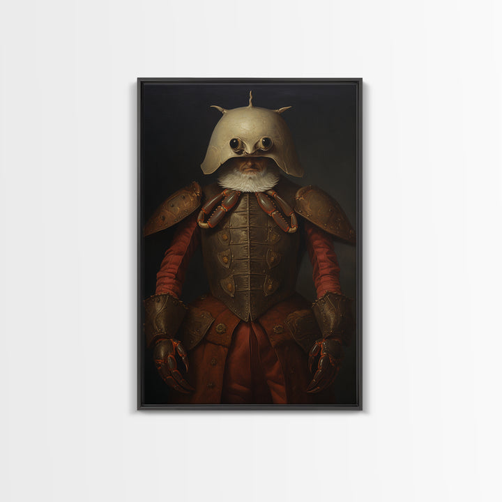 Crab Inspector, Victorian Animal Portrait, Halloween Art, Gothic Whimsy Decor, Anthropomorphic Costume Art