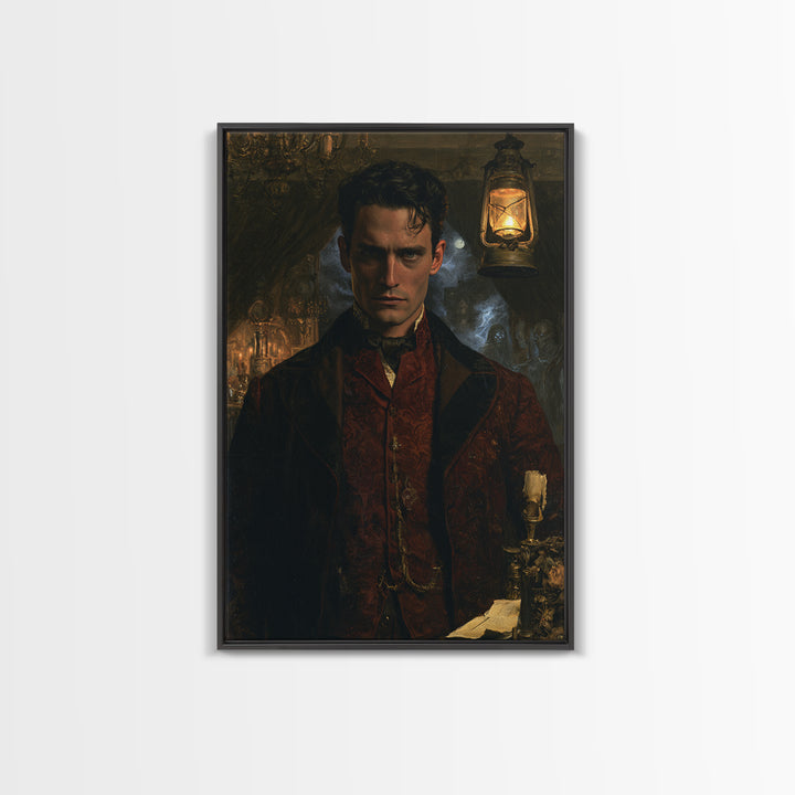 The Possessed Farmhouse, Macabre Victorian Decor, Vertical Wall Art, Canvas Print, Gothic Wall Decor, Halloween Portrait Art