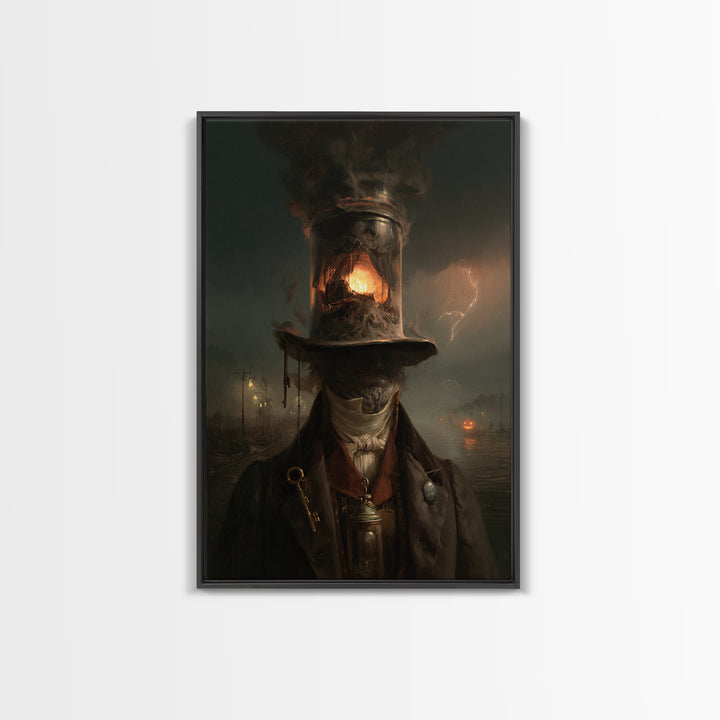 The Dream Eater, Dark Academia Wall Art, Vertical Wall Art, Canvas Print, Gothic Wall Decor, Halloween Portrait Art, Halloween Wall Art