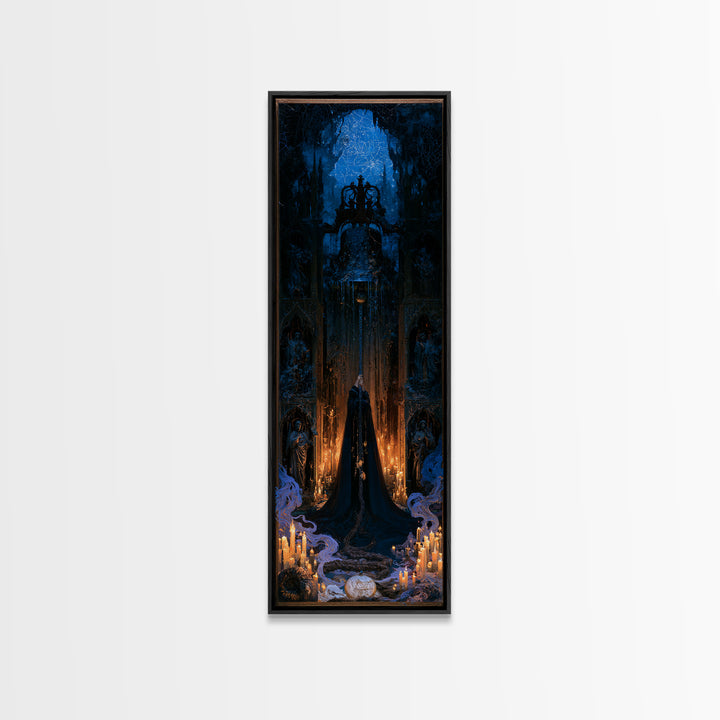 The Bellringer Of The Sunken Cathedral, Victorian Gothic Art, Tall Narrow Wall Art, Canvas Print, Gothic Wall Decor, Halloween Portrait Art