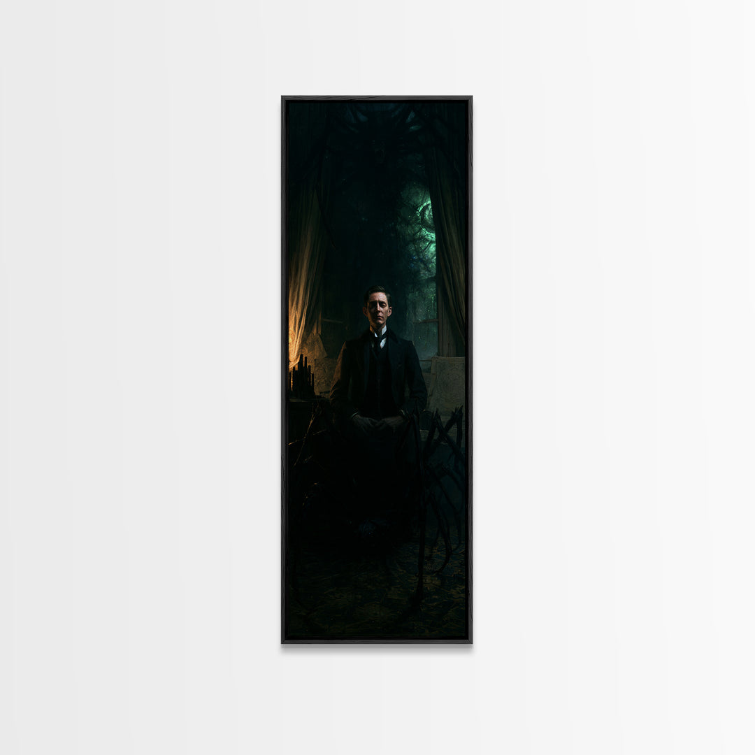 The Crawler Beneath The Floor Of Stars, Dark Academia Wall Art, Tall Narrow Wall Art, Canvas Print, Gothic Wall Decor, Halloween Wall Art