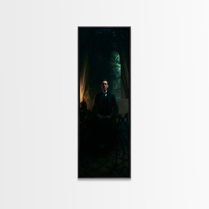 The Crawler Beneath The Floor Of Stars, Dark Academia Wall Art, Tall Narrow Wall Art, Canvas Print, Gothic Wall Decor, Halloween Wall Art