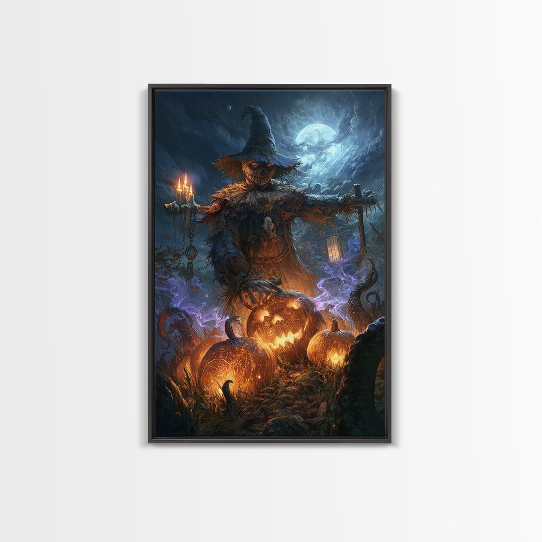 The Harvest Of The Eldritch Field, Lovecraftian Portrait Art, Vertical Wall Art, Framed Canvas Print, Gothic Wall Decor, Halloween Decor