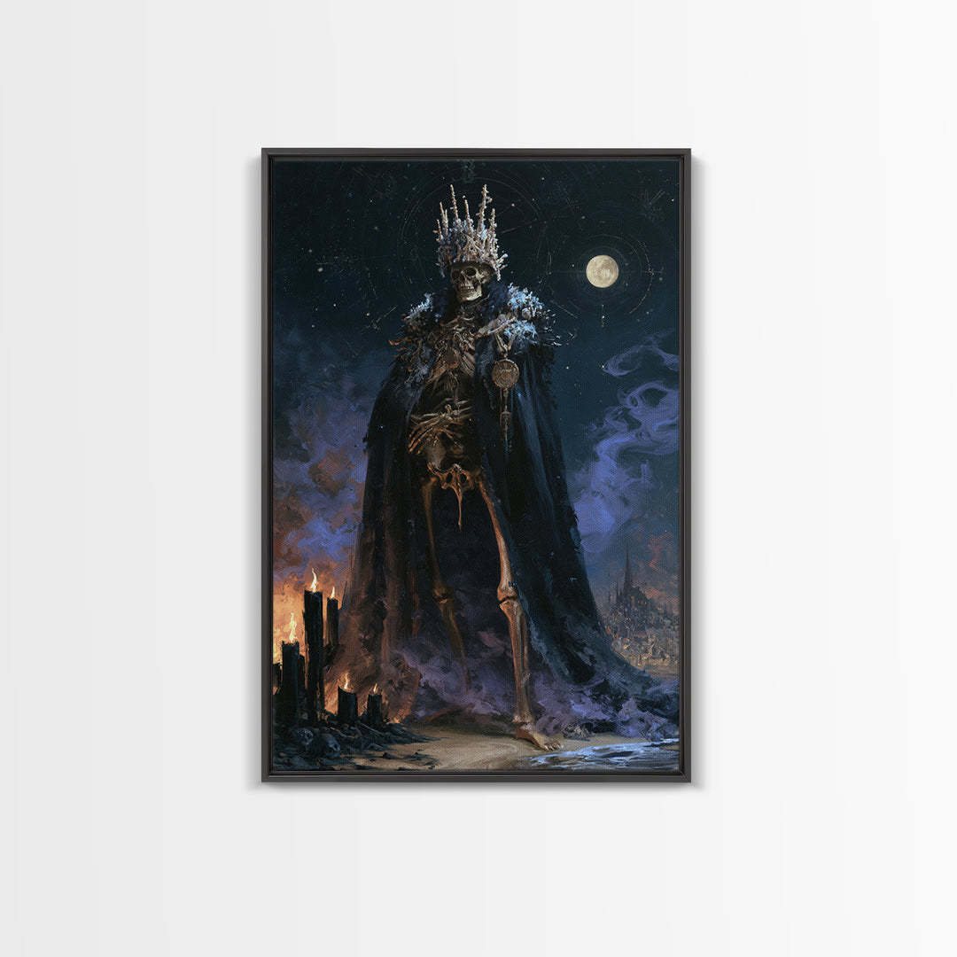 The Salt King Of The Black Shore, Lovecraftian Portrait Art, Vertical Wall Art, Canvas Print, Gothic Wall Decor, Halloween Portrait Art