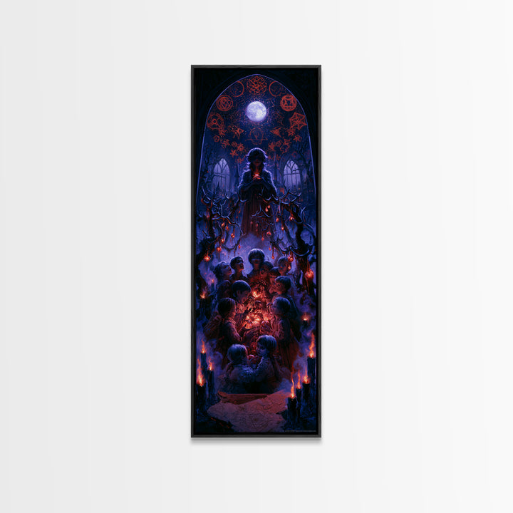 The Children Of The Star Orchard, Dark Academia Wall Art, Tall Narrow Wall Art, Framed Canvas Print, Gothic Wall Decor, Halloween Decor