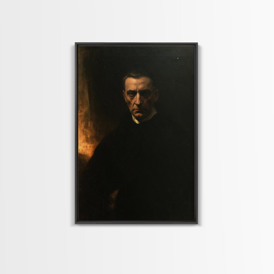 The Cloister Phantom, Victorian Phantom Portrait, Vertical Canvas Print, Macabre Home Decor, Gothic Wall Decor, Classic Monster Art