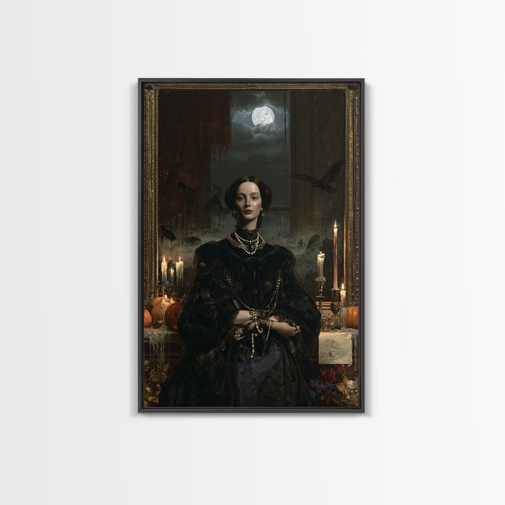 The Wax Museum Lady, Macabre Victorian Portrait, Vertical Canvas Print, Macabre Home Decor, Gothic Wall Decor, Classic Monster Art
