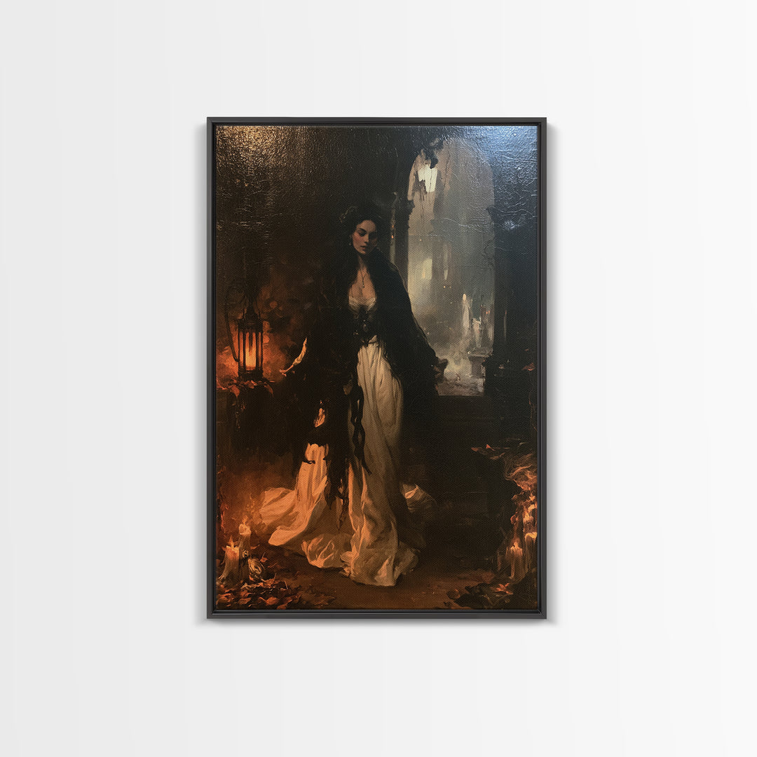 The Somnambulist, Somnambulist Portrait, Vertical Canvas Print, Classic Halloween Decor, Gothic Wall Decor, Classic Monster Art