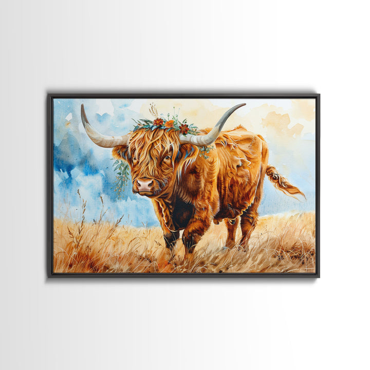 Cow Wall Art, Cow Print, Cow Wallhanging, Farmhouse Decor, Country Western Decor, Cow Lover Gift, Cottage Core Framed Art, Cute Cow