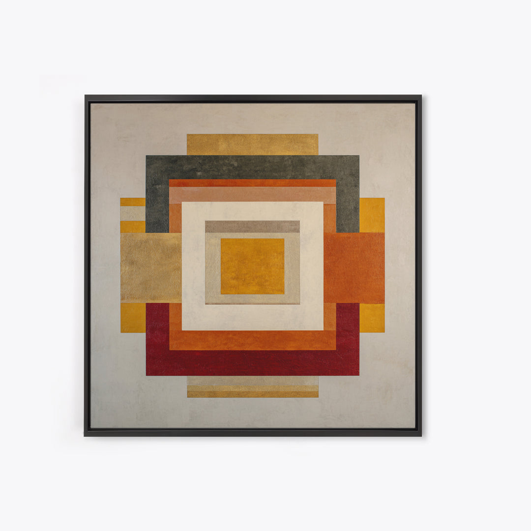 Modern Geometric Composition for Living Spaces Canvas Print, Wall Art, Abstract Wall Art, Living Room Decor, WAL-1x1-100