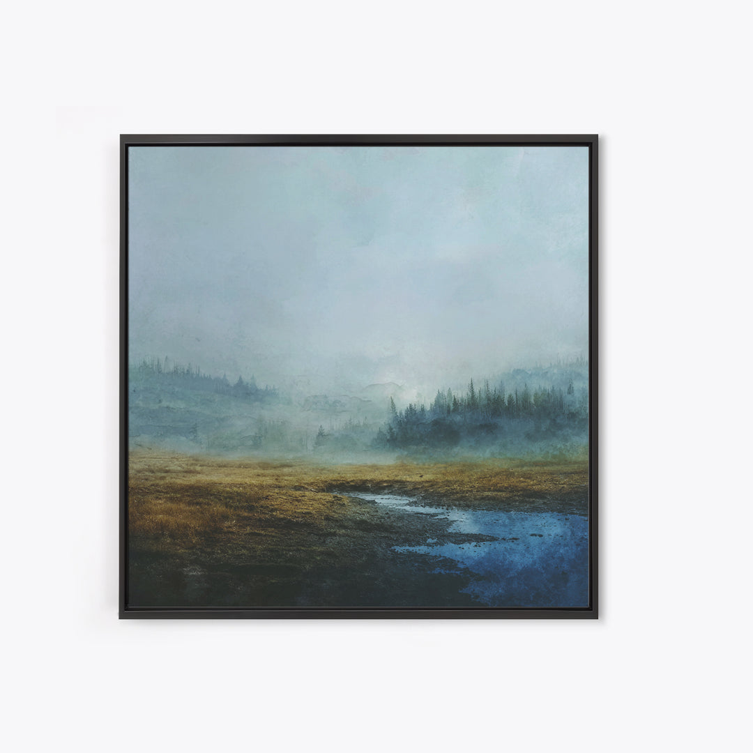 Moody Forest Landscape Canvas Print, Wall Art, Boho Decor, Living Room Decor, Fine Art, Painting, Art Print, WAL-1x1-82