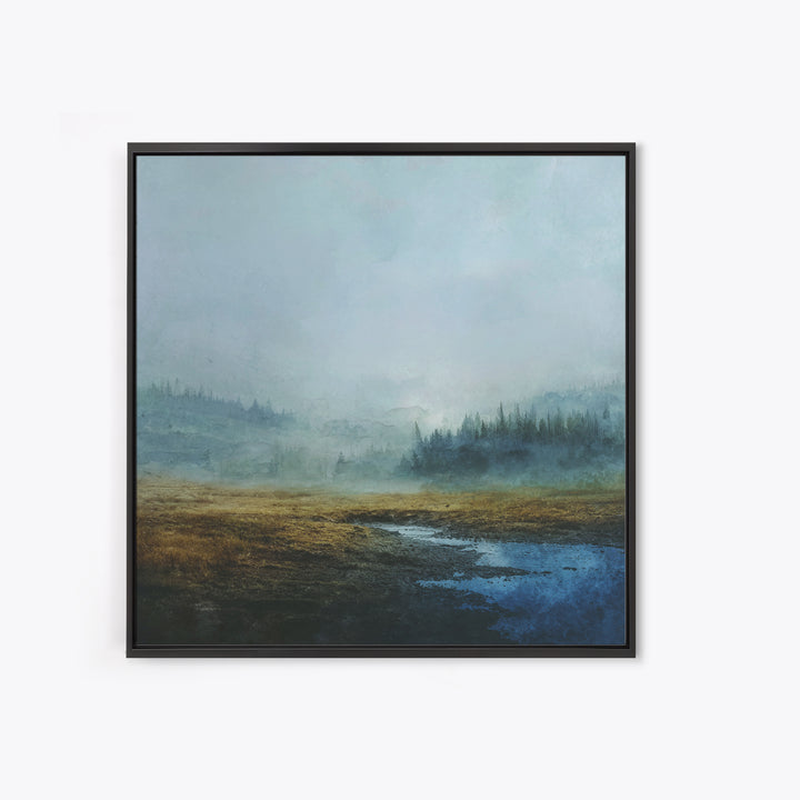 Moody Forest Landscape Canvas Print, Wall Art, Boho Decor, Living Room Decor, Fine Art, Painting, Art Print, WAL-1x1-82