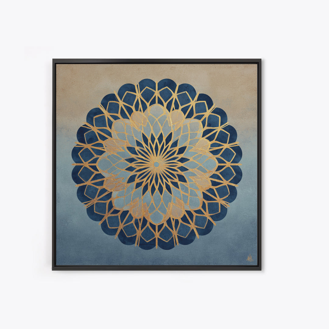 Sacred Geometry Mandala Framed Canvas Print, Wall Art, Living Room Decor, Oil Painting, Metal Wall Art, Digital Wall Art, WAL-1x1-93