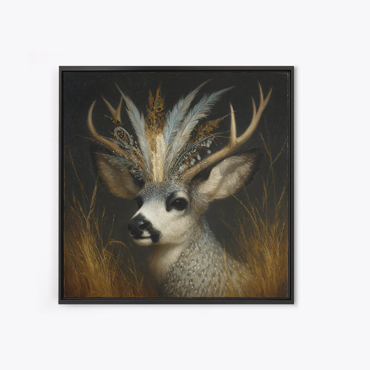 Whimsical Animal Portrait Canvas Print, Wall Art, Fine Art Print, Living Room Decor, Oil Painting, Wall Decor, WAL-1x1-95