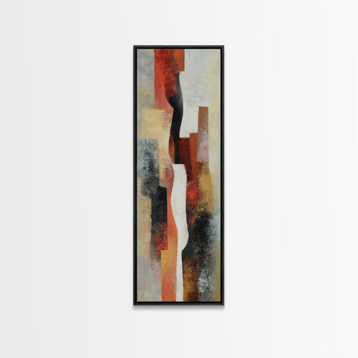 Statement Abstract with Bold Layered Brushwork Canvas Print, Wall Art, Minimalist Decor, Living Room Decor, Fine Art, WAL-1x3-13