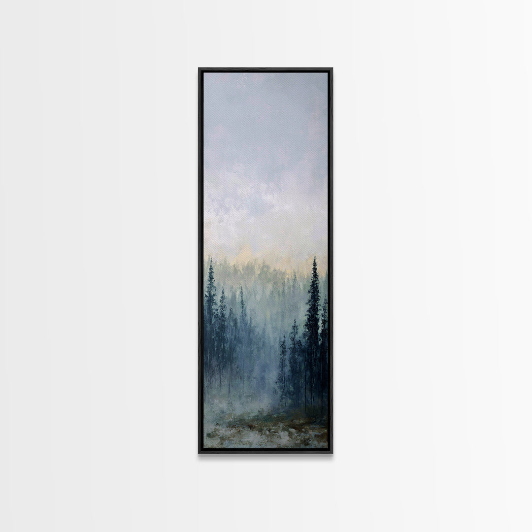 Moody Forest Landscape Canvas Print, Wall Art, Prints Wall Art, Living Room Decor, Oil Painting, Textured Painting, WAL-1x3-22
