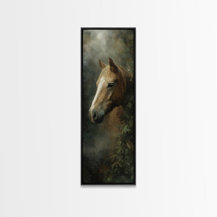 Wild Horse Portrait Canvas Print, Wall Art, Canvas, Living Room Decor, Oil Painting, Canvas Wall Art, Abstract Art, WAL-1x3-25