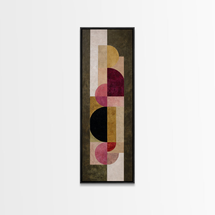 Modern Geometric Composition for Living Spaces Canvas Print, Wall Art, Metal Wall Art, Living Room Decor, Fine Art, WAL-1x3-40