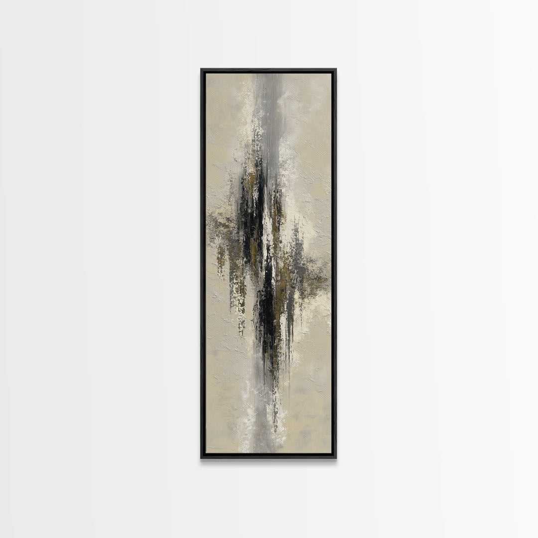 Black and White Architectural Study Framed Canvas Print, Wall Art, Digital Print, Living Room Decor, Fine Art, WAL-1x3-92