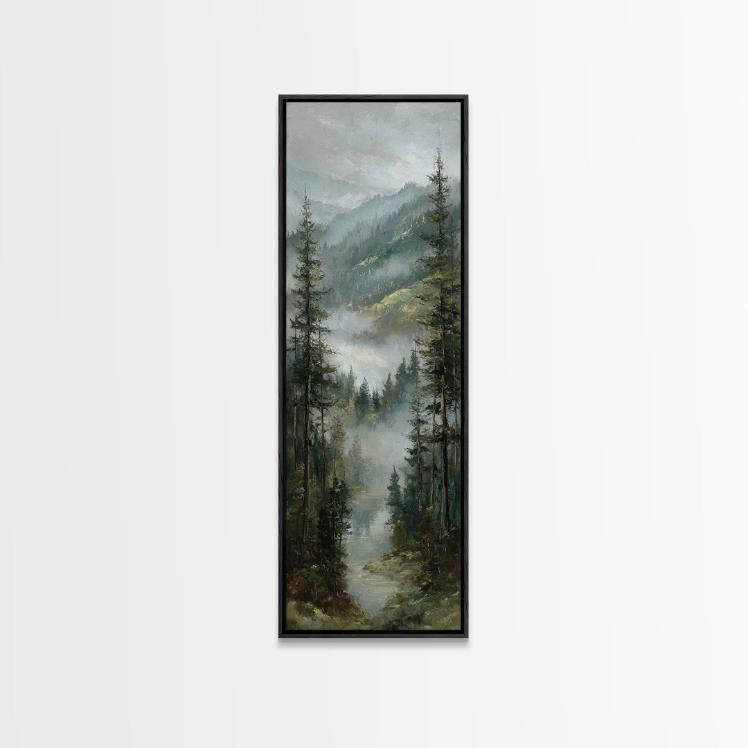 Moody Forest Landscape Canvas Print, Wall Art, Room Decor, Living Room Decor, Fine Art, Printable Wall Art, Wall Hangings, WAL-1x3-94