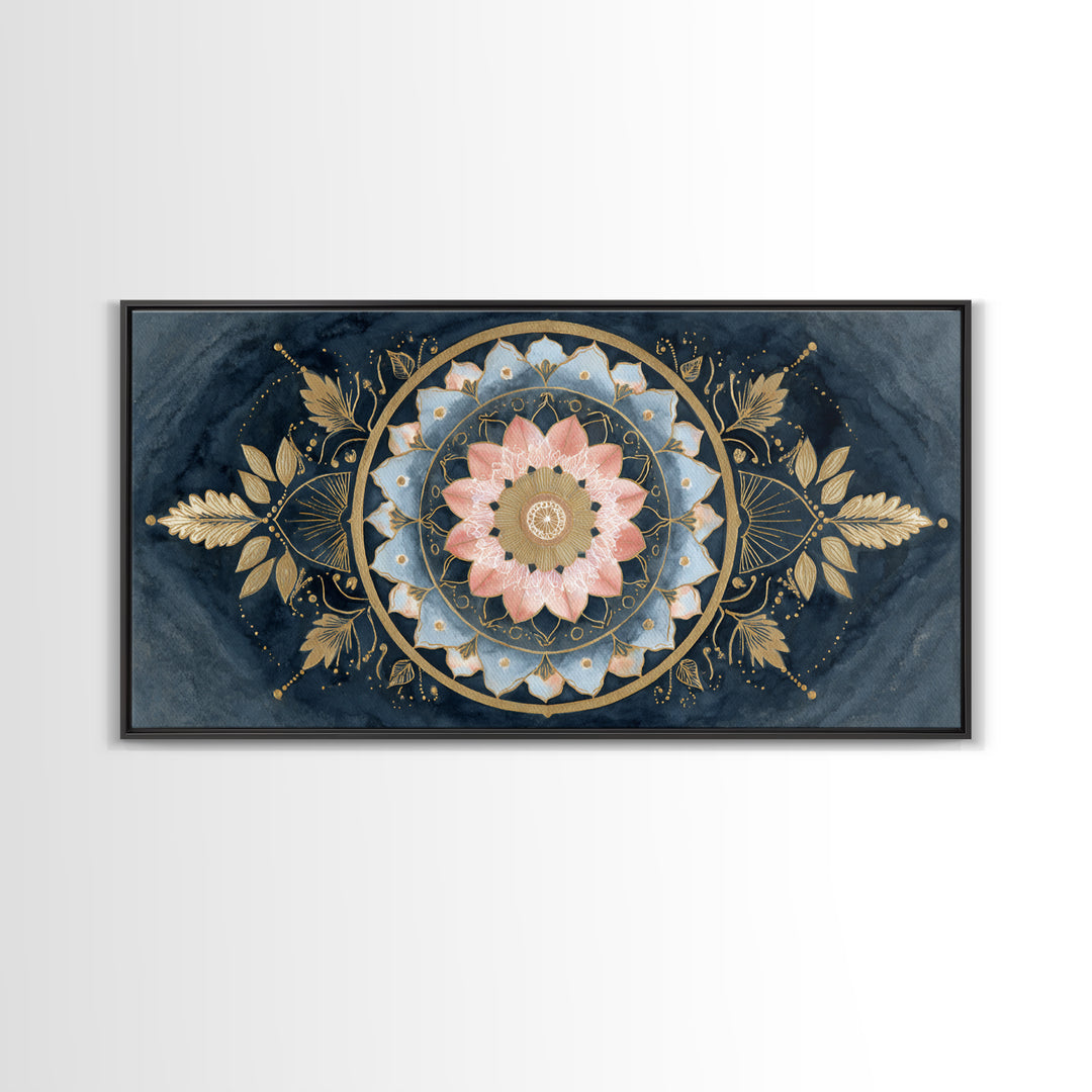 Sacred Geometry Mandala Canvas Print, Wall Art, Art Print, Living Room Decor, Fine Art, Wall Hanging, Home Decor Gift, WAL-2x1-41
