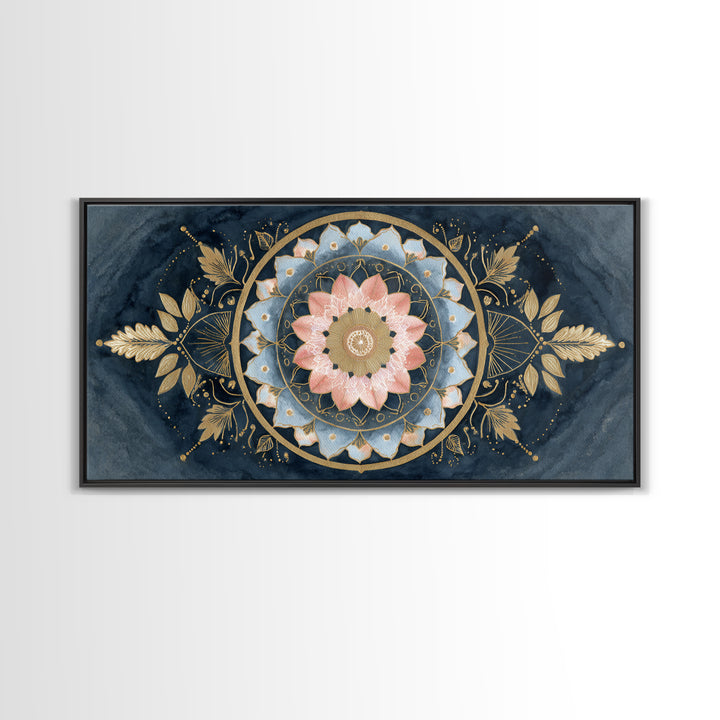 Sacred Geometry Mandala Canvas Print, Wall Art, Art Print, Living Room Decor, Fine Art, Wall Hanging, Home Decor Gift, WAL-2x1-41