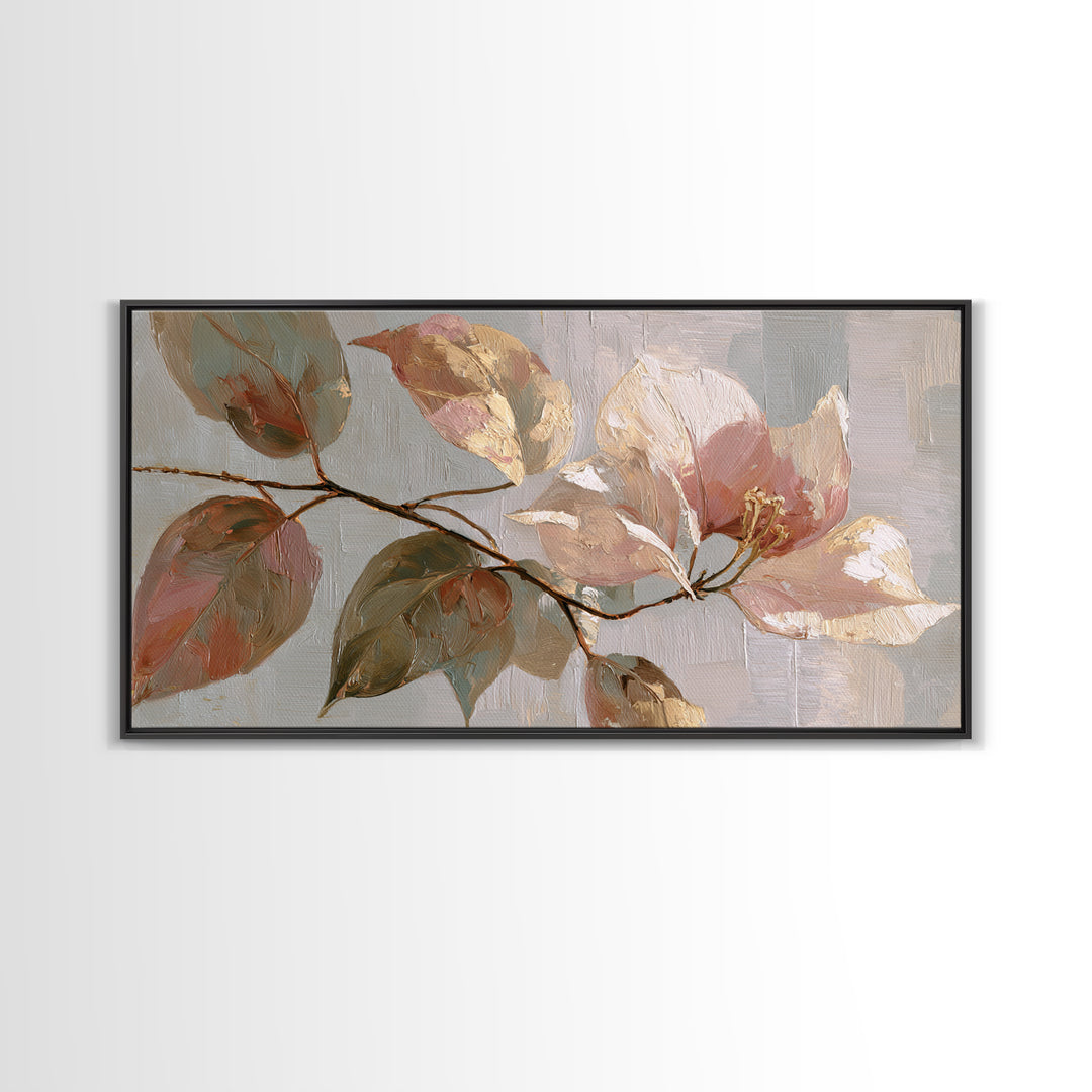 Large Botanical Print Canvas Print, Wall Art, Printable Wall Art, Living Room Decor, Oil Painting, Original Art, WAL-2x1-94