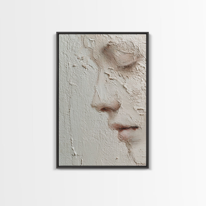 Minimal Line Portrait Framed Canvas Print, Wall Art, Art Print, Living Room Decor, Fine Art, Wall Hanging, Home Decor Gift, WAL-2x3-38