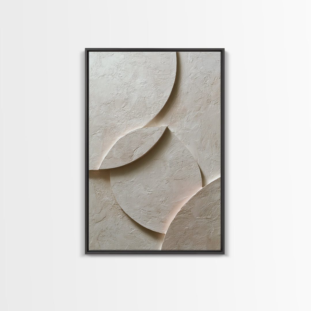 Luxury Neutral Plaster Texture Abstract Canvas Print, Wall Art, Art Deco, Living Room Decor, Fine Art, Abstract Wall Art, WAL-2x3-71