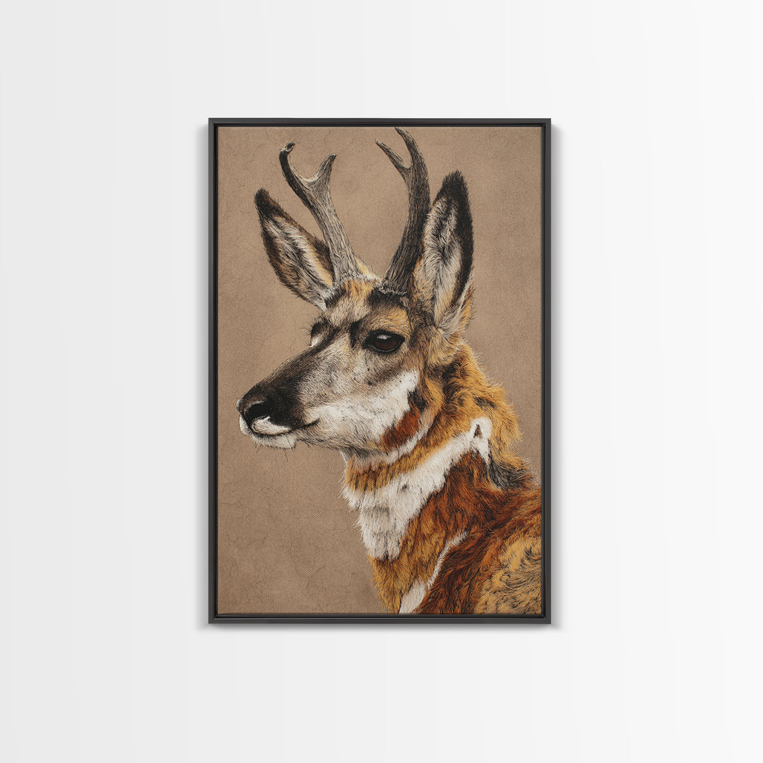 Whimsical Animal Portrait Canvas Print, Wall Art, Digital Wall Art, Living Room Decor, Fine Art, Wood Wall Art, WAL-2x3-79