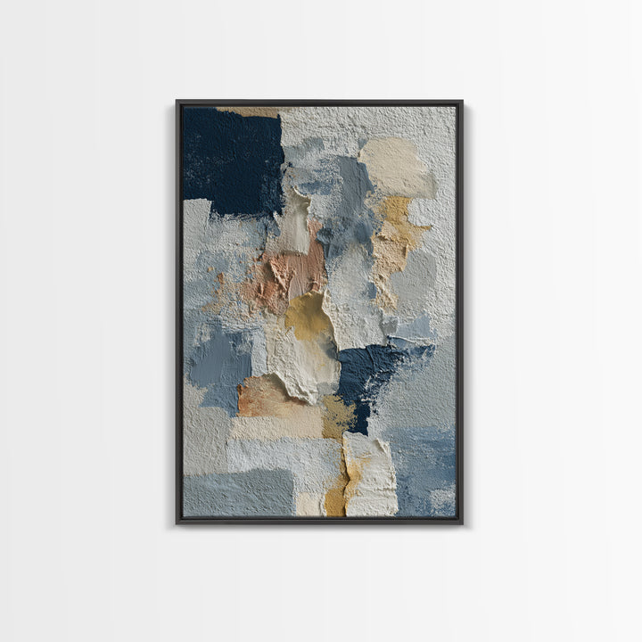 Luxury Neutral Plaster Texture Abstract Canvas Print, Wall Art, Living Room Decor, Abstract Art, Minimalist Decor, WAL-2x3-95