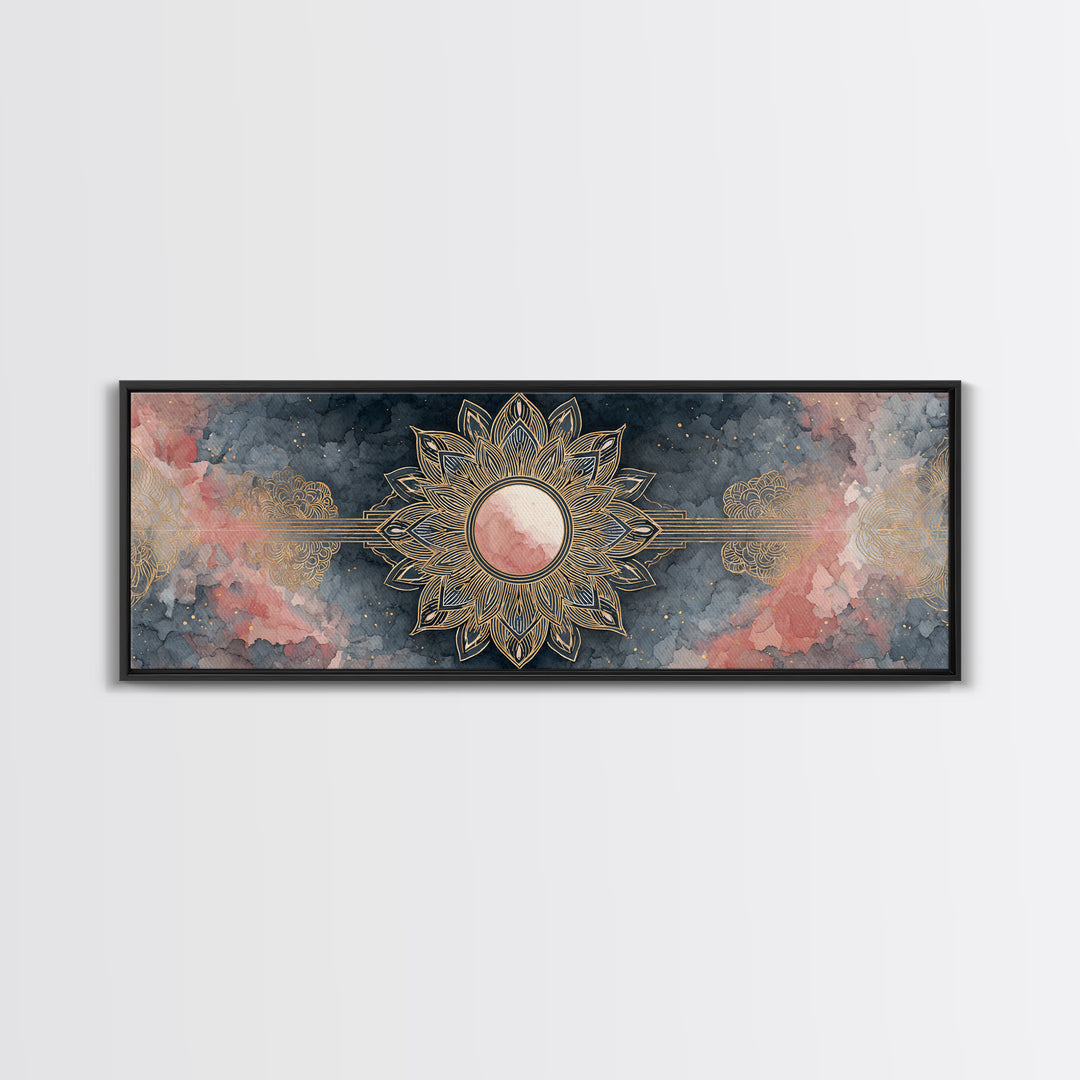 Sacred Geometry Mandala Canvas Print, Wall Art, Art Deco, Living Room Decor, Fine Art, Abstract Wall Art, Gallery Decor, WAL-3x1-13