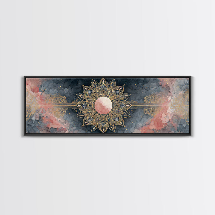 Sacred Geometry Mandala Canvas Print, Wall Art, Art Deco, Living Room Decor, Fine Art, Abstract Wall Art, Gallery Decor, WAL-3x1-13