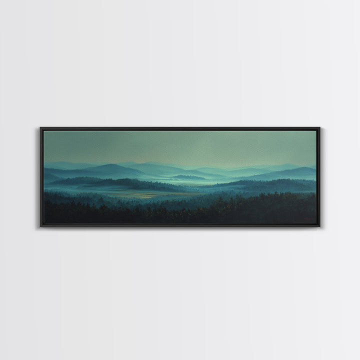 Moody Forest Landscape Framed Canvas Print, Wall Art, Canvas, Living Room Decor, Fine Art, Canvas Wall Art, Abstract Art, WAL-3x1-2