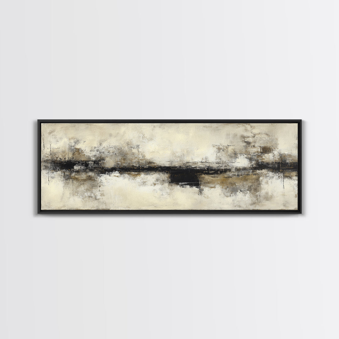 Black and White Architectural Study Canvas Print, Wall Art, Textured Painting, Living Room Decor, Fine Art, Wall Hangings, WAL-3x1-48