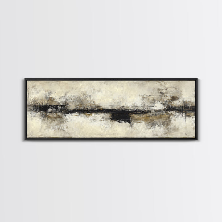 Black and White Architectural Study Canvas Print, Wall Art, Textured Painting, Living Room Decor, Fine Art, Wall Hangings, WAL-3x1-48