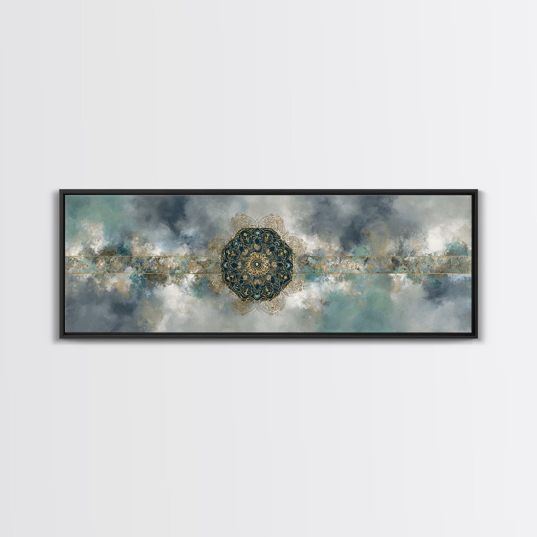 Sacred Geometry Mandala Canvas Print, Wall Art, Living Room Decor, Oil Painting, Minimalist Decor, Contemporary Art, WAL-3x1-61
