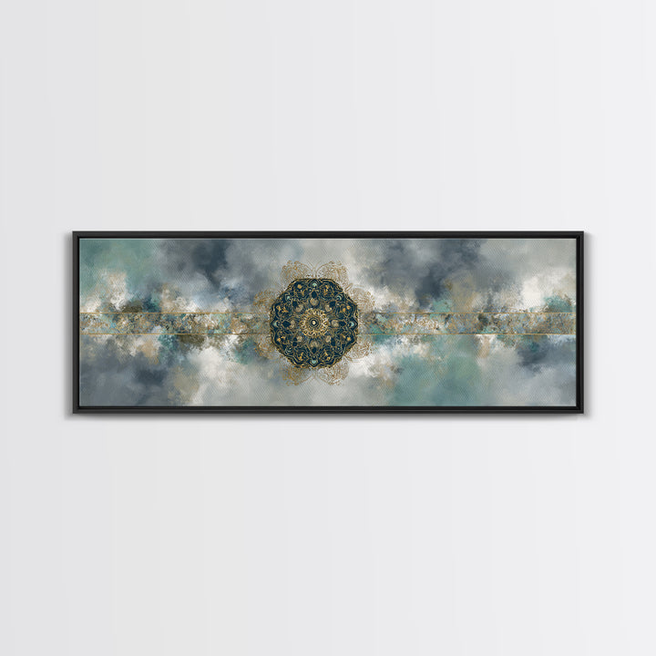 Sacred Geometry Mandala Canvas Print, Wall Art, Living Room Decor, Oil Painting, Minimalist Decor, Contemporary Art, WAL-3x1-61