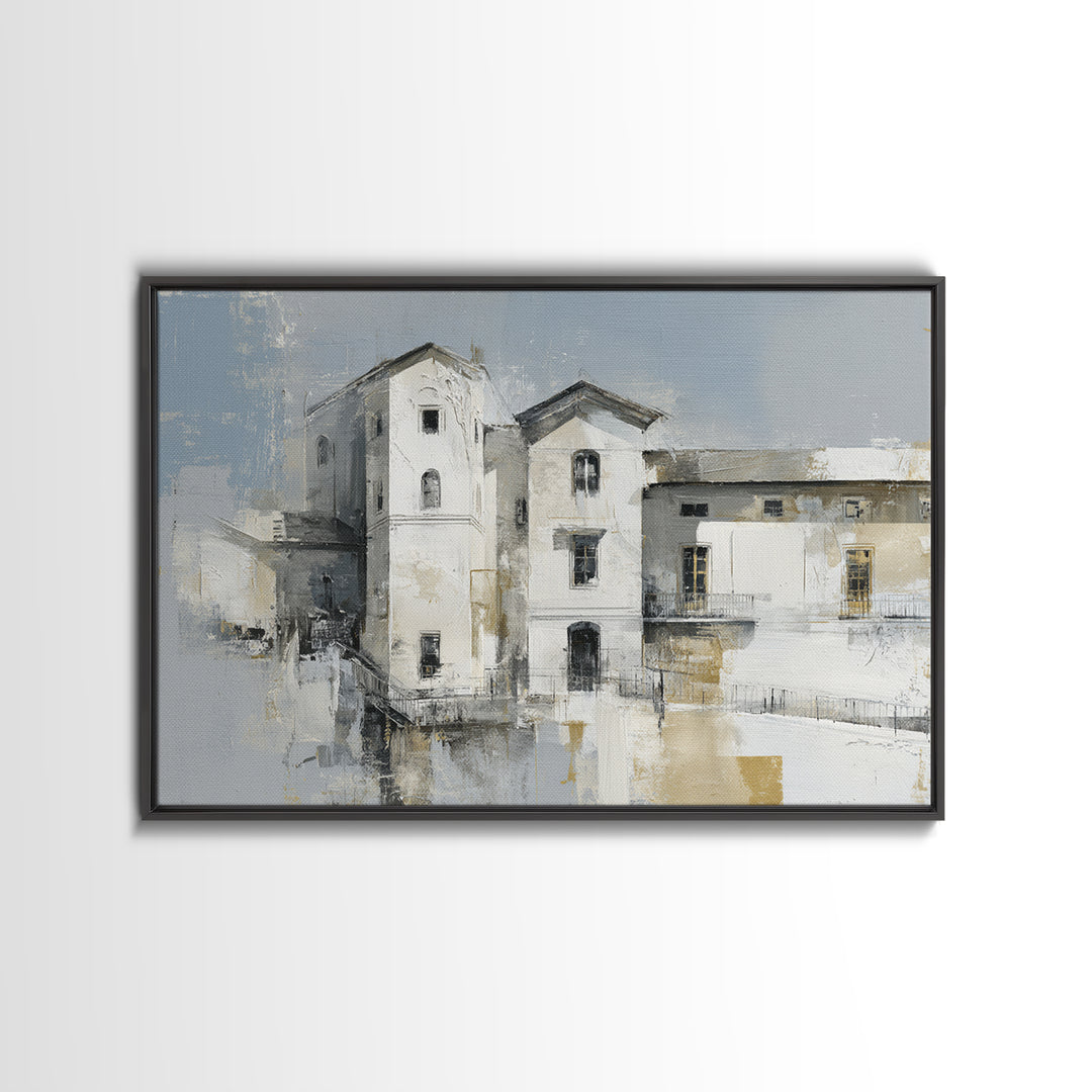Black and White Architectural Study Canvas Print, Wall Art, Canvas Wall Art, Living Room Decor, Fine Art, Statement Artwork, WAL-3x2-12